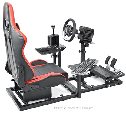 Marada Racing Flight Simulator Cockpit with Red Seat for Sim Flight Racing