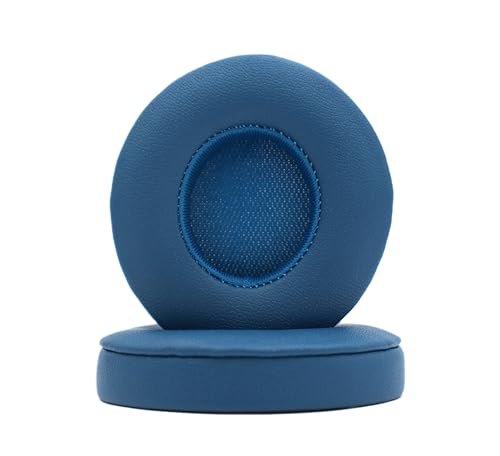 Headphone Replacement Ear Pad Cover Compatible with Beats by Dre Solo3 Solo2 Wired Wireless Headphones Protein Leather Memory Foam Headphone Cushion Ear Muffs-Aqua Blue - color: aqua blue