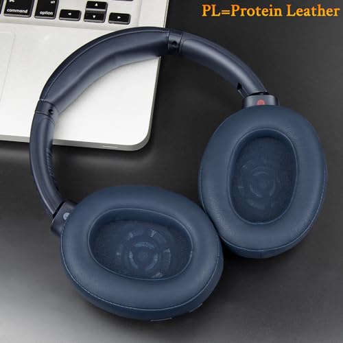 SOULWIT Earpads for Sony WH-XB900N/WH-CH710N/WH-CH720N/WH-RF400/MDR-RF895RK Headphones, Ear Pads Cushions with Soft Protein Leather, High Density Foam - Blue - color: Blue
