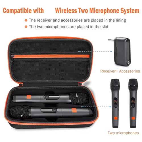 Portable Carrying Case with Padded for 2 Microphones & Outdoor Gear Minimalist Mics Storage for Musicians