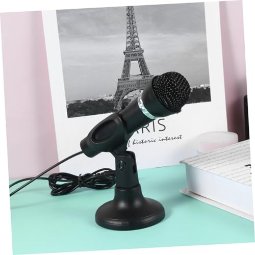 HANABASS USB Condenser Microphone for Computer Recording Adjustable Desktop Microphone for Streaming Gaming and Video Conferencing Black