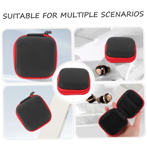 SHINEOFI Portable EVA Earbuds Case Zipper Closure Travel Organizer for Earbuds and Accessories Compact Storage Bag for Electronic Cables for Travel and Home Use