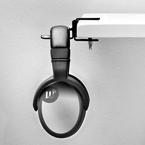 BRAINWAVZ Hengja - The Desk Headphone Stand Hanger Mount, All Metal, Rotatable Mount, PC & Gaming Headset Holder