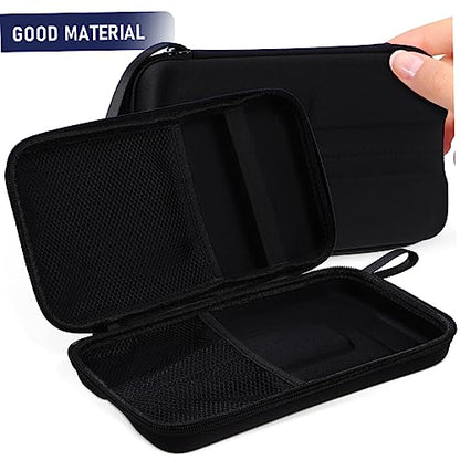 Abaodam Portable Microphone Storage Case Lightweight Carrying Bag with Padded Dividers Dual Microphone Slots Receiver Compartment for Mic Accessories for Travel and Storage