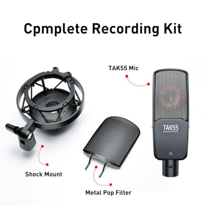 TAKSTAR TAK55 XLR Condenser Microphone with 34mm Large Diaphragm