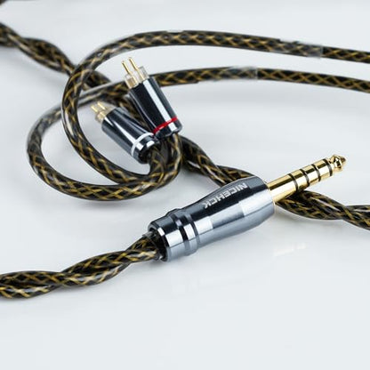 NICEHCK GodDNA IEM Cable, 7N Silver Plated High Conductivity Copper Earphone Upgraded Cords, in Ear Monitor Cable for Wired Earbuds, IEMS Earphones, in Ear Headphones (3.5mm with QDC) - size: GodDNA--3.5mm With QDC