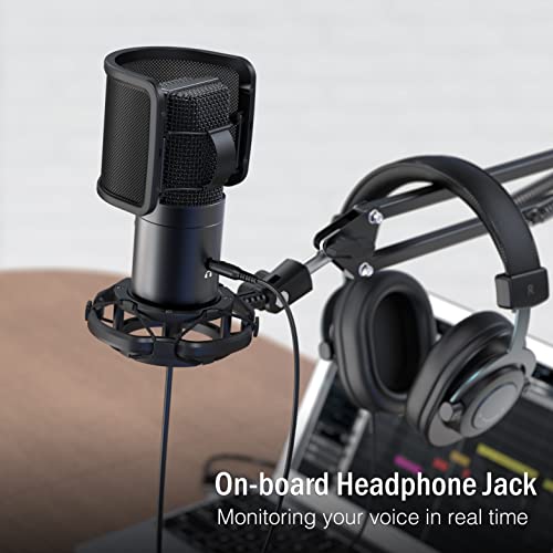 FIFINE T683 USB Microphone Kit with Arm Stand for Podcast, Recording
