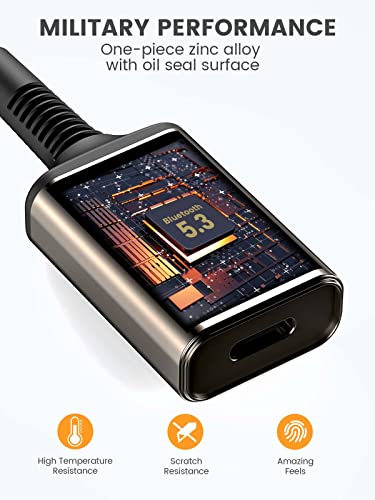 MaedHawk Rotatable Bluetooth 5.3 Wireless Aux Audio Receiver for car | Portable 3.5mm Bluetooth Adapter for Car Home Stereo Speaker Wired Headphones, Hands-Free Calls