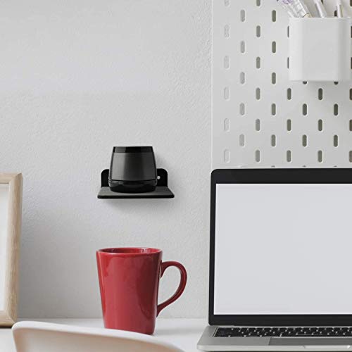 Small Floating Shelves Speaker Shelves-2 Pack Wall Shelves Speaker Mount for Speaker Webcam Display Shelf Acrylic Shelves 4.25 x 4 inche(Black, Small) - color: Black, size: Small