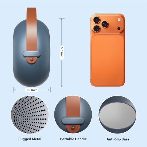 Passau 30W Portable Bluetooth Speaker with Deep Bass, Handle, 24H Play - color: Cyan