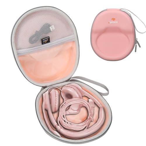 Aproca Pink Hard Storage Travel Carrying Case, for Logitech H390 / Logitech Zone 301 / Logitech Zone 300 Wired Headset - color: Pink