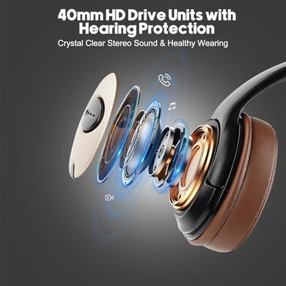 USB Headset with Noise Cancellation Microphone, Over-Ear Stereo USB Computer Headphones with Mic for Office Call Center Work Teams Zoom Webex Google Meet Conference Dictation Telework - color: G-806DUC01