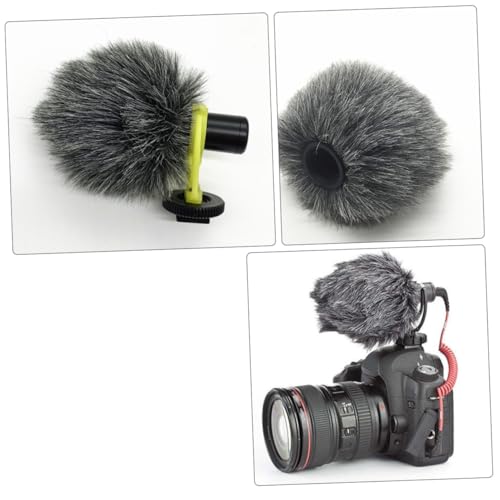 Yardwe Microphone Windscreen Muff Dense Plush Furry Cover for Camera Easy to Use Practical Design