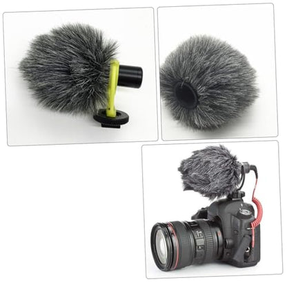 Yardwe Microphone Windscreen Muff Dense Plush Furry Cover for Camera Easy to Use Practical Design