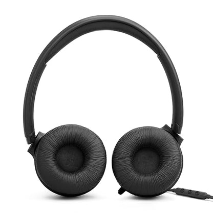 JBL Tune 530C - Wired On-Ear Headphones - Black | JBL Pure Bass Sound, Hi-Res Audio, Wide compatibility, 3-button remote with microphone, Easy EQ presets - color: Black