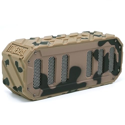 TUNES2GO Rugged Rocker Waterproof Bluetooth Speaker - Portable Speaker - Outdoor Bluetooth Speakers