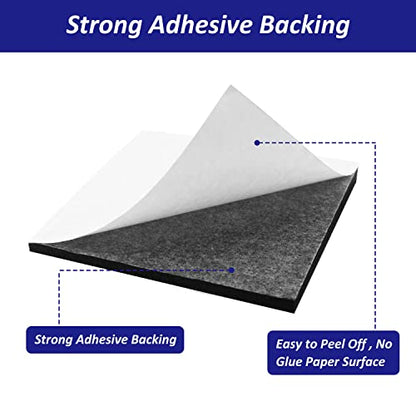 Foam Padding Sheets with Adhesive Backing - Self Stick Neoprene Insulation Foam,8PCS 1/4 Inch Thick X 4 Inch Long X 4 Inch Wide - Closed Cell Foam Sheet Square Pad - size: 4Inch x 4Inch x1/4Inch