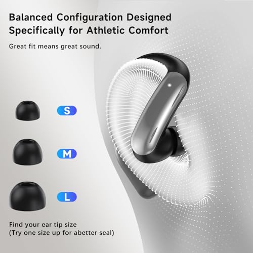 Wireless Ear Buds,Bluetooth Headphones with ENC Noise Cancelling,50H Playtime Earphones with LED Power Display,IPX4 Waterproof Earbuds for Sports/Workout,Smartphone,Laptop,Computer - color: Black