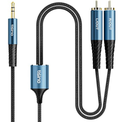 Tisino 3.5mm TRS Aux to 2 RCA Audio Cable Adapter Aux Cable, 10FT/3m - size: 10 ft