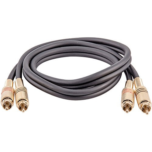 Seismic Audio SAPRCA3-BK Premium Black 3 Foot Dual RCA Male to Dual RCA Male Audio Patch Cable - color: Black, size: 3 Foot