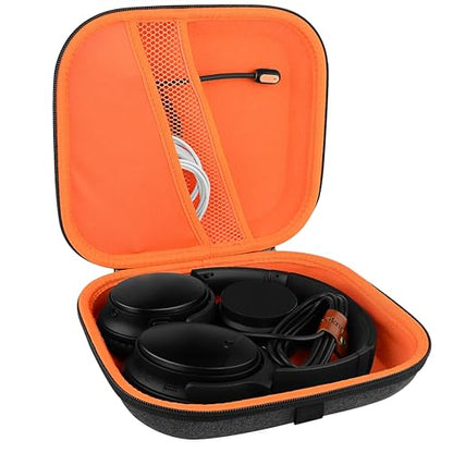 Geekria Shield Headphones Case Compatible with Bose QC Ultra II, QuietComfort 35 II Gaming Headset, QC35, Replacement Hard Shell Travel Carrying Bag with Cable Storage (Dark Grey)