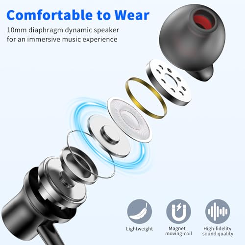 3.5mm Wired Earbuds with Mic for School Laptop PC Chromebook,Black - color: Black