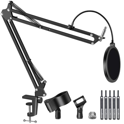 InnoGear Mic Stand Boom Arm Microphone Stand Desk for Blue Yeti Quadcast - size: Medium