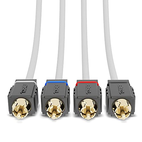 DS18 MOFCR-25FT 4 Channels OFC Marine RCA Audio Stereo Cable - 25 Feet - style: 25 Ft 4 Channel