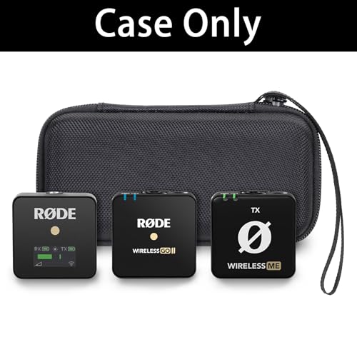 Aenllosi Hard Case for Rode ME/GO III/GO II Dual Channel Microphone, Black | EVA hard shell, Water-resistant design, Impact-resistant design, Protective case only - color: Black