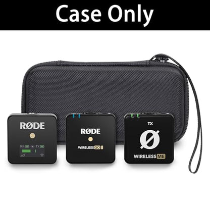 Aenllosi Hard Case for Rode ME/GO III/GO II Dual Channel Microphone, Black | EVA hard shell, Water-resistant design, Impact-resistant design, Protective case only - color: Black