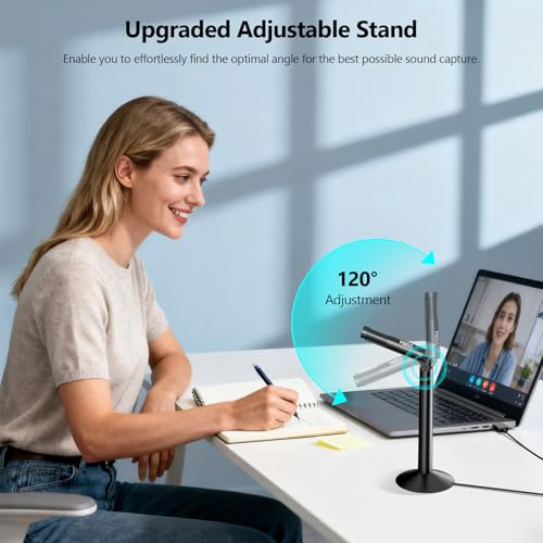 MillSO USB PC Microphone with Adjustable Stand External Mini USB Microphone - color: Stand