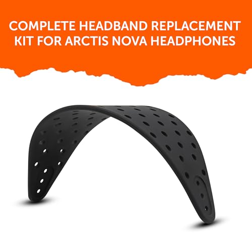 WC HeadbandZ Arctis Nova V2 - Upgraded Wide Silicone Headband Compatible with Arctis Nova Headsets by Wicked Cushions | Wider Weight-Distributing Design, Softer Flexible Silicone | Black - color: Black