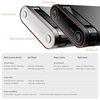 Shanling H2 2in1 Audio Player/Portable DAC, Desktop Headphone Amp,Bluetooth 5.0/LDAC,10.5Hours+ for Music Time,HiFi Res Certificated,Anodized Aluminum with LED Lights,Up to 2TB Capacity