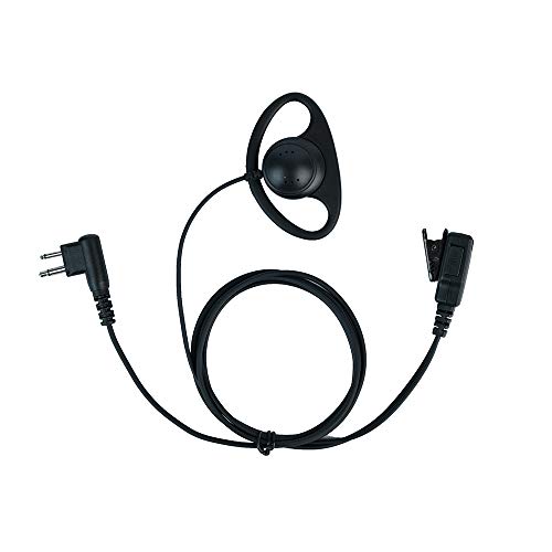2-Pack D-Shape Earpiece Compatible with Motorola CP200D