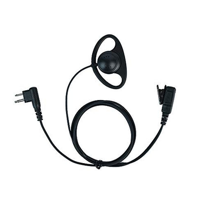 2-Pack D-Shape Earpiece Compatible with Motorola CP200D
