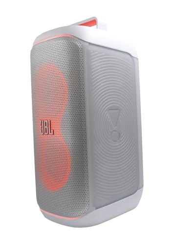 JBL PartyBox Club 120 White - 160W Portable Wireless Splash Proof Speaker + Partylight Beam + AUX Cable + Microfiber Cloth - color: White, style: w/ Partylight Beam