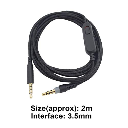 Detachable Replacement Audio Aux Cable Cord Wire 3.5mm Headphones Audio Cable with Inline Mute & Volume Control,Compatible with HyperX Cloud Mix Cloud Alpha