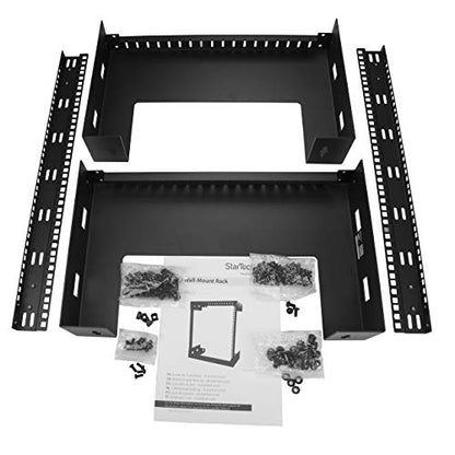 StarTech.com 2-Post 12U Heavy-Duty Wall-Mount Network Rack, 19" Open Frame Server Rack, 12" Deep, Wall Mount Data Rack for IT / AV / Patch Panel / Computer Equipment (RK12WALLO) - size: 12U