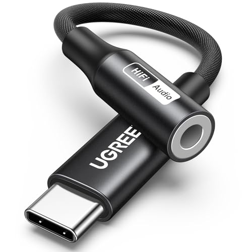 UGREEN USB C to 3.5mm Audio Adapter, Hi-Res 32bit/384KHz Type C Aux Dongle | Compatible with iPhone 17 Pro Max/17/16/15 Galaxy S26 Ultra S25 S24 S23 A55 A56 iPad Air 11/13 Pixel 10/9/8