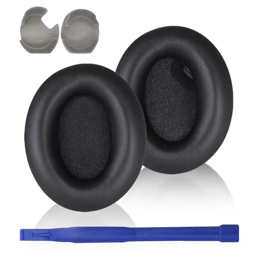 Adhiper XM4 Replacement Ear Pads for Sony WH-1000XM4 Headphones - Black | Soft Protein Leather & High-Density Memory Foam Earpads for Sony WH1000XM4, Without Affecting Sensor