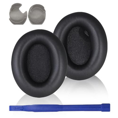 Adhiper XM4 Replacement Ear Pads for Sony WH-1000XM4 Headphones - Black | Soft Protein Leather & High-Density Memory Foam Earpads for Sony WH1000XM4, Without Affecting Sensor