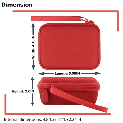 Hard Carrying Case for JBL Go 5 Ultra Portable Speaker, Red - color: Red Case