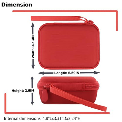 Hard Carrying Case for JBL Go 5 Ultra Portable Speaker, Red - color: Red Case