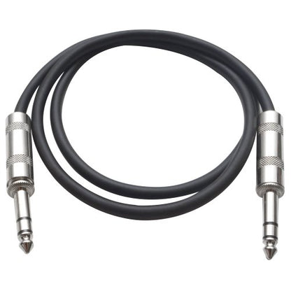 Seismic Audio - SATRX-2 - Black 2' 1/4" TRS to 1/4" TRS Patch Cable - color: Black, size: 2 Foot