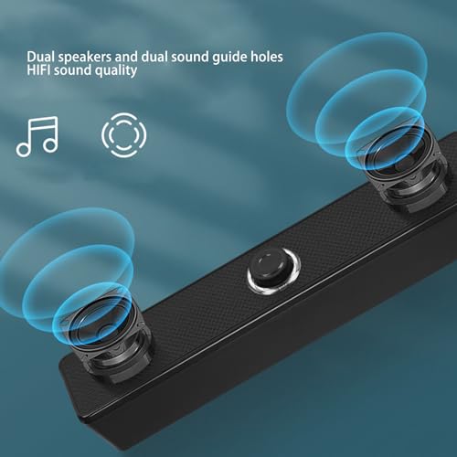 Computer Speakers, Gaming PC Sound Bar with HiFi Stereo Sound, AUX Mode, Adjustable Volume, External Speaker for PC Laptop
