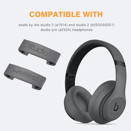 Studio 3 Hinge as Same as The OEM Replacement Parts Accessories Durable Repair Kit Compatible with Beats by Dre Studio3 (A1914), Studio 2 Wired/Wireless, Studio Pro (A2924) Headphones (Gray) - color: Gray
