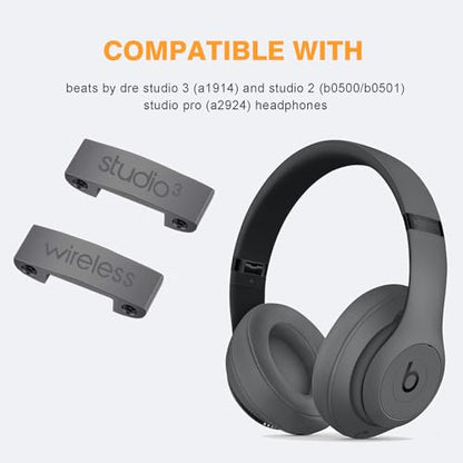 Studio 3 Hinge as Same as The OEM Replacement Parts Accessories Durable Repair Kit Compatible with Beats by Dre Studio3 (A1914), Studio 2 Wired/Wireless, Studio Pro (A2924) Headphones (Gray) - color: Gray