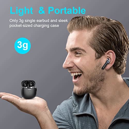 Wireless Earbuds, Bluetooth 5.4 Earbuds Stereo Bass, Bluetooth Headphones in Ear Noise Cancelling Mic, Earphones IP7 Waterproof Sports, 32H Playtime USB C Mini Charging Case Ear Buds for Android iOS - color: Black