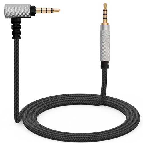 FAAEAL QC45 Replacement Audio Cable,6N High Purity Oxygen Free Copper (OFC) Wired Earphone Cord,Soft Cotton Yarn Cover,2.5mm to 3.5mm Aux Cord for Musician Audiophile 4.2ft - size: 4.2ft
