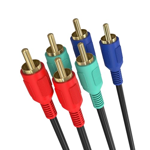 3-RCA Male to 3RCA Male RGB Component Video Cable For HDTV - 25 Feet